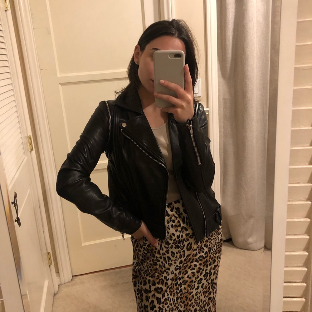 Aqua Leather Jacket